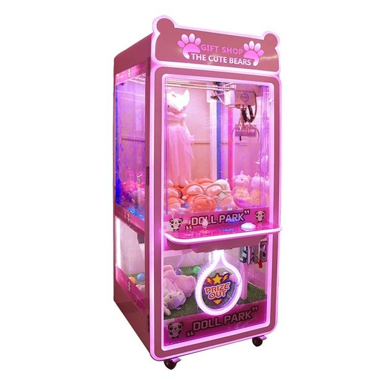 الوردي آلة لعبة هدية كرين مع المعادن / هدأ المواد الزجاجية